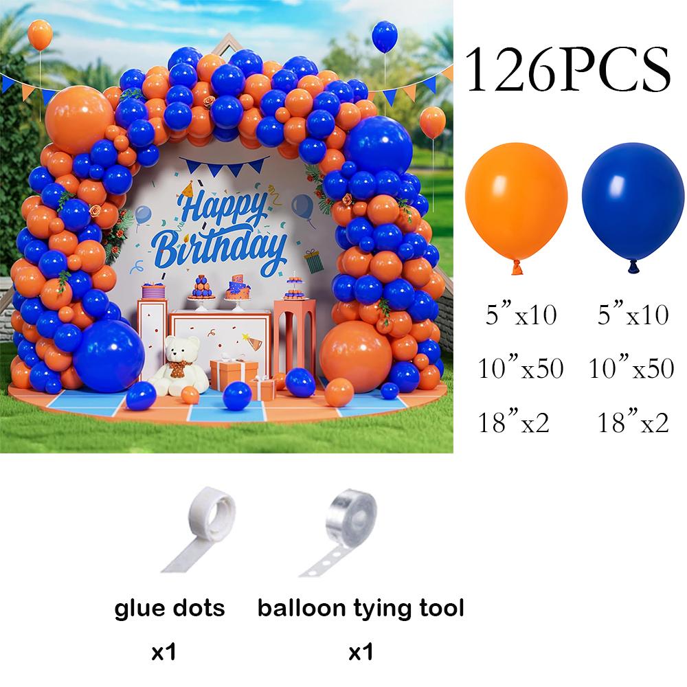 

Royal Blue Balloons Arch Kit Orange Blue Ballon Garland Birthday Party Baby Shower Valentine Day Bridal Shower Decoration Globos AS Picture