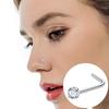 Stainless Steel Zircon Nose Stud Star-shaped Right Angle Titanium Nose Piercing Jewelry