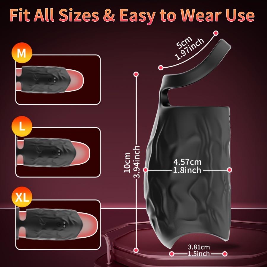 Male Vibrator Penis Sleeve Cock Ring Adult Sex Toys for Men Delay Ejaculation Penis Testicle Bondage G-spot Stimulation Couple