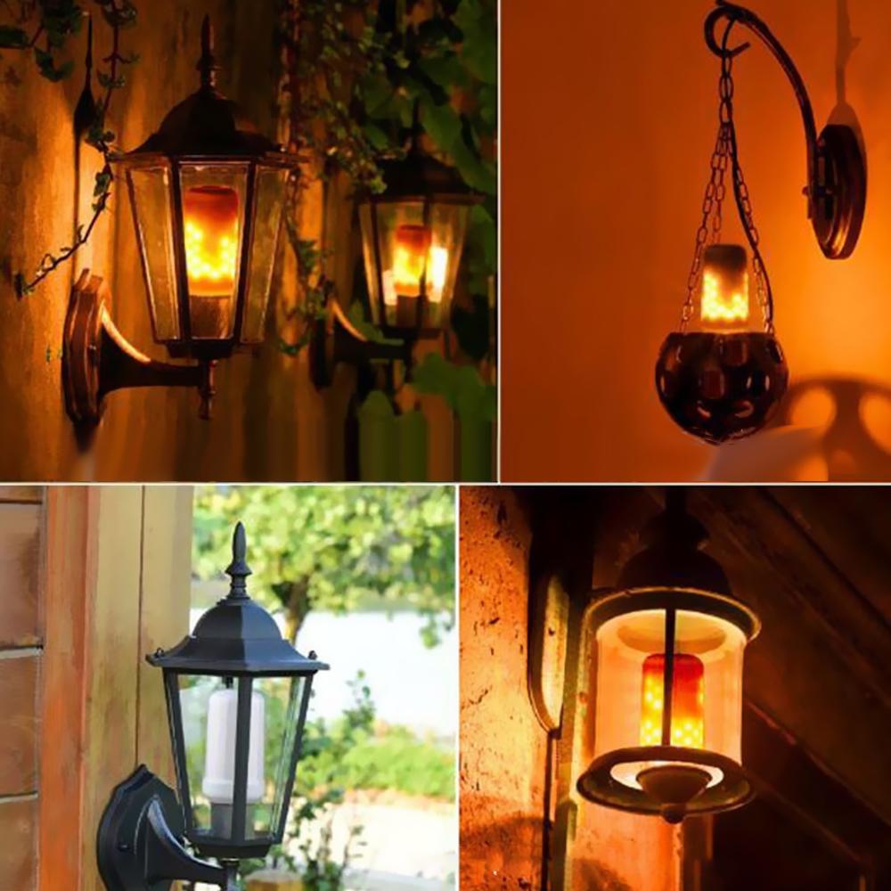 99LED Flamme Flackern Wirkung Feuer Glühbirne 3 Licht Modi Schlafzimmer