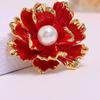 High-end Flower Brooches Vintage Large Flower Badge Pin Wedding Accessories Peony Brooch Pins  Coat