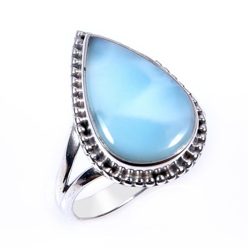 Natural Republic Larimar Gemstone 925 Solid Sterling Silver Gift Ring S.8 I2o32