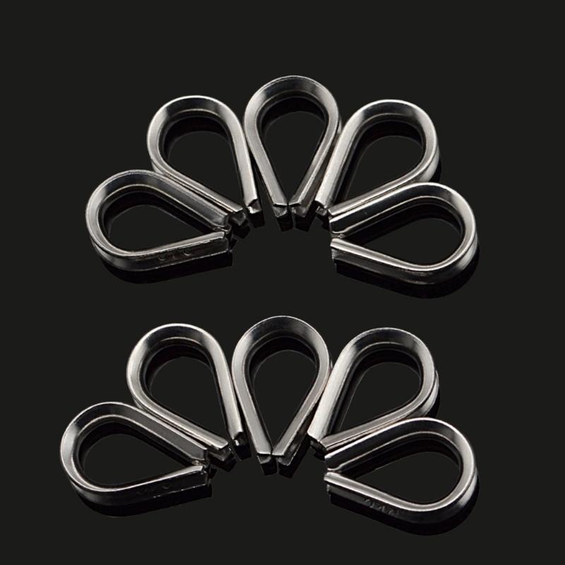 10Pcs Cable Wire Rope Protective Sleeve Triangular Cable Clamps Heavy Duty Thimble Rigging Accessory Fixing Workpiece