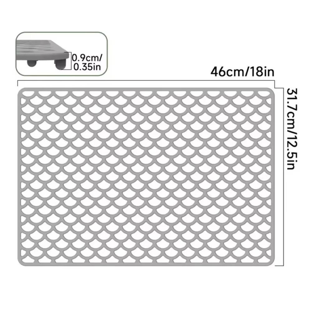 

Силиконовый коврик-протектор для раковины, противоскользящий, коврик для раковины, новые коврики для сушки посуды, кухня 46cm Grey