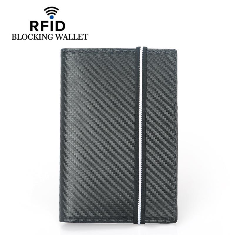 2020 RFID Passport Holder, Cowhide Leather with Elastic Band, Multi-Card Slots, ID & Document Cover