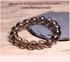 Natürliches brasilianisches Citrin & Rauchquarz Armband: Unisex Einsträngiger Kristallschmuck