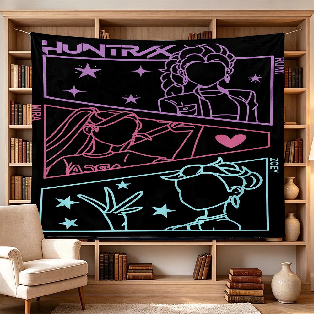 K-pop Fashion Fusion Decorative Wall-Hanging Tapestry, Home Ornament for Living Room,Dorm and Fan Parties,Multi-style,celebrities,cartoons,music,sport