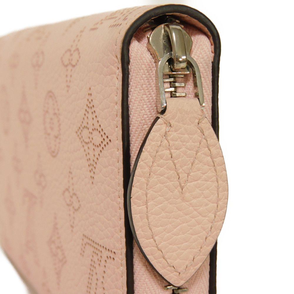 Used Zippy Wallet M82755 7940 (12564) - Current Model - Perforated Pink RFID Monogram Mahina Rose Jasmine Women's from