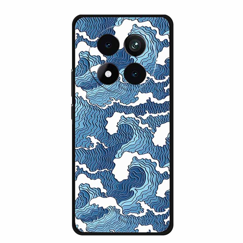 3D Emboss Case For Xiaomi Redmi Note 15 Phone Case Flowers Black Silicone Soft Back Cover Coque For Redmi Note 15 Pro Plus Case
