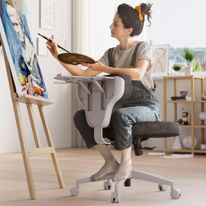 Silla multiposición - NEWTRAL - Freedom-X-FP - Gris oscuro - Soporte para ordenador ajustable - Respaldo reclinable