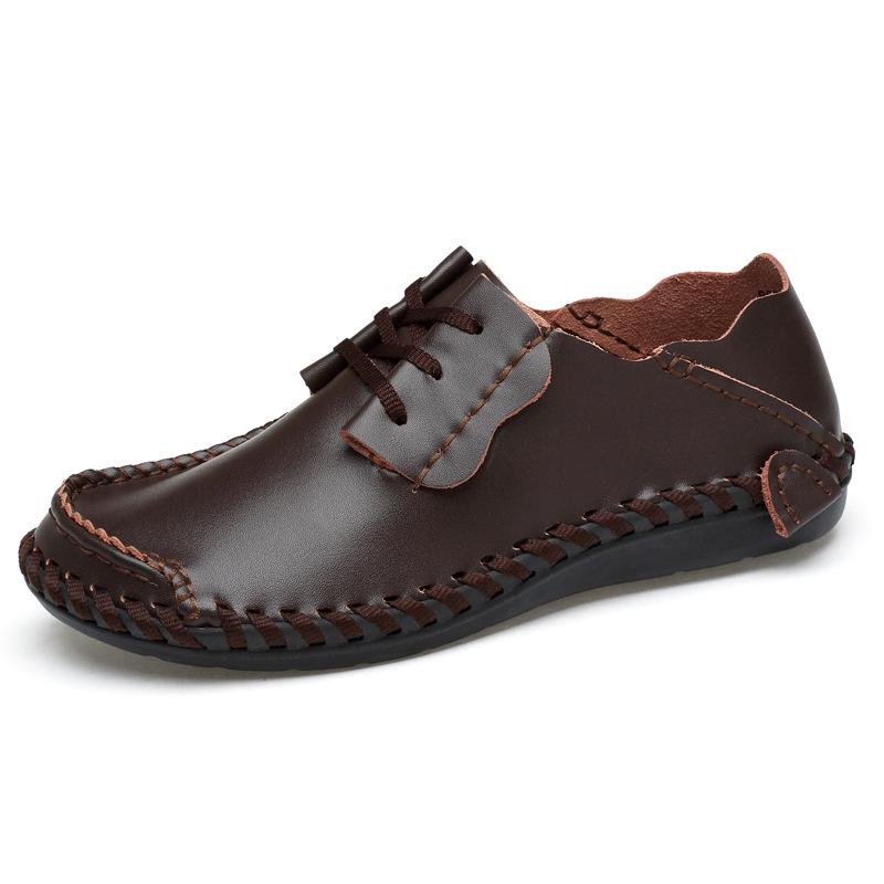 Scarpe da Uomo Taglie Forti Primavera e Autunno in Pelle Integrale Casual Trendy Britanniche da Lavoro Basse Scarpe Trendy