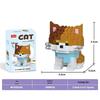 Lele Brothers Micro-Particle Building Blocks Orange Cat Model - Compatible with Lego Educational Toy for Kids