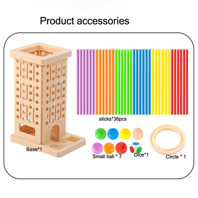 Wooden Stick Game, Colorful Educational Toy for Cognitive Developm
