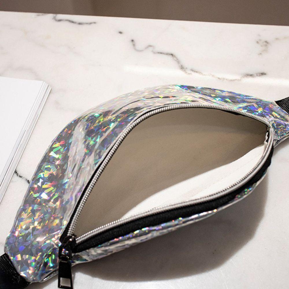 Elegant Sequins Waist Bag Large Capacity Holographic Belt Bag Cool Laser Fanny Pack Summer