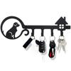 Key Holder with 4 Hooks for Decoration Wall-mounted Keys Stand Punching Installation Key Hanger Hook Keep Neat Iron Key Holder