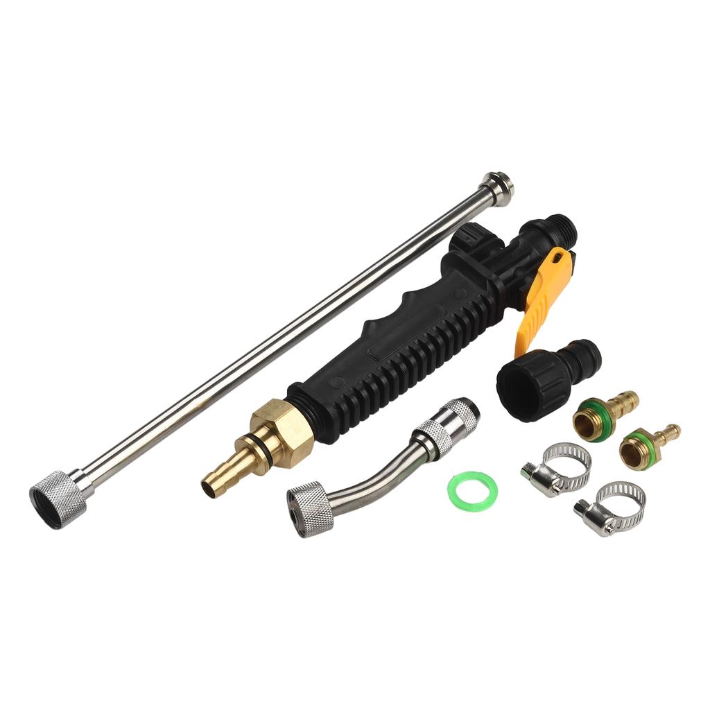 Sprayer Wand Replace 1/4" & 3/8" Brass Barb Universal Sprayer Wand 2 Hose Clamp Replacement Spray Bar with Shut-off Valve