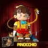 Non-Toxic Pinocchio Building Blocks Classic Fairy Tale Long Nose Doll Puppet Model Bricks Desktop Deco Kids Educational Diy Toys Gifts