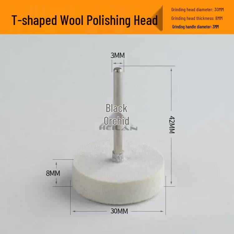Wool Polishing Wheel for Metal, Jade, Glass, Mirror Surfaces - Wax Polishing Accessory for Electric Grinders, 3mm