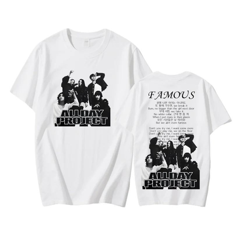 2026 ALLDAY PROJECT Summer T-shirt Hip Hop O-neck Tshirt Camiseta Hombre Gothic High Quality Tee-shirt Sleeve Clothes Cotton Tops