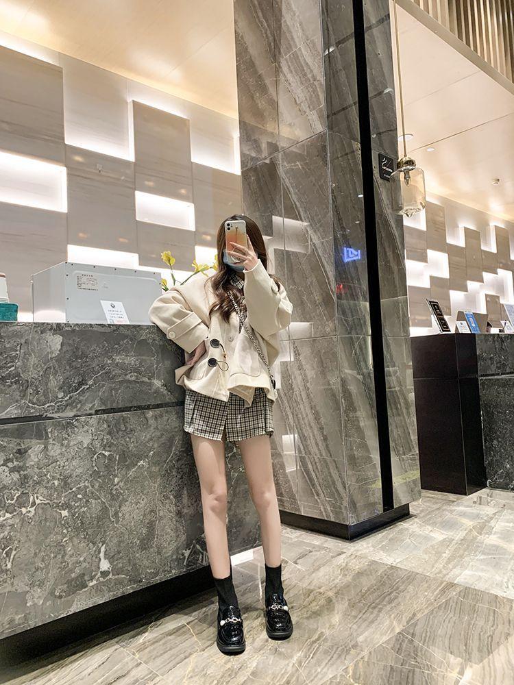 Knitted Elastic Socks Boots Women's 2025 New Loafers Thin Boots British Fashion Thin Short Boots Winter