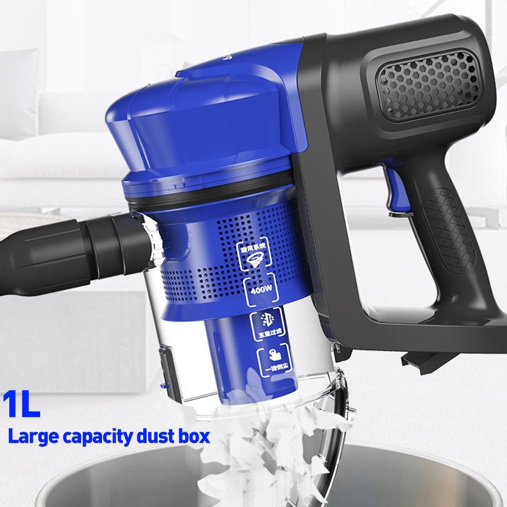 Aspirapolvere portatile verticale da 400 W 220 V 13800 Pa con pattumiera da 1 litro 13800 Pa Aspirazione potente per la pulizia domestica della polvere silenziosa
