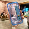 Fluorescent Color Transparent Wrist Strap Phone Case For Iphone 13 12 11 Pro Max X Xr Xs Max 7 8 Plus Se 20 Soft Silicone Cover