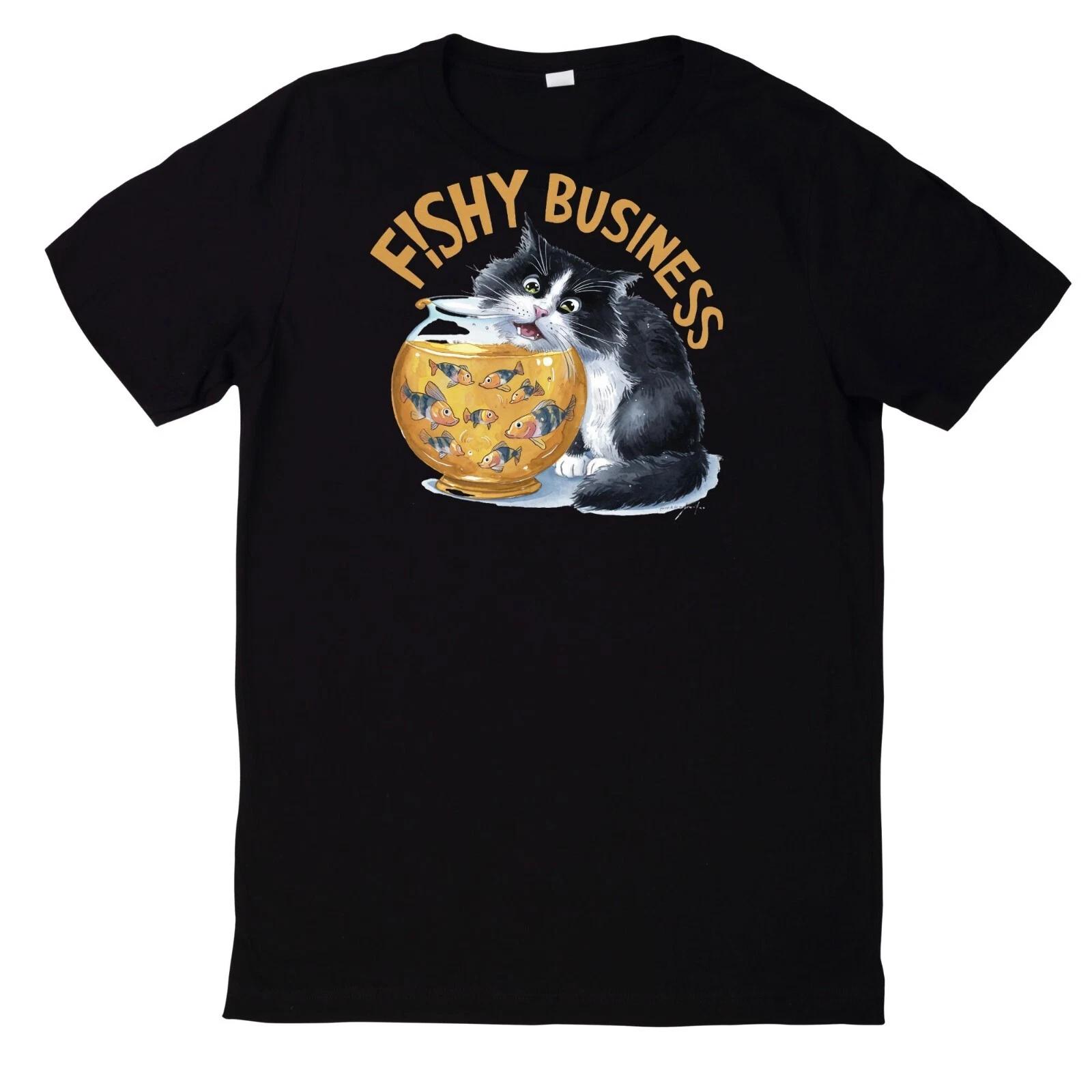 T-Shirt Lustiges Katzen Motiv Baumwolle M