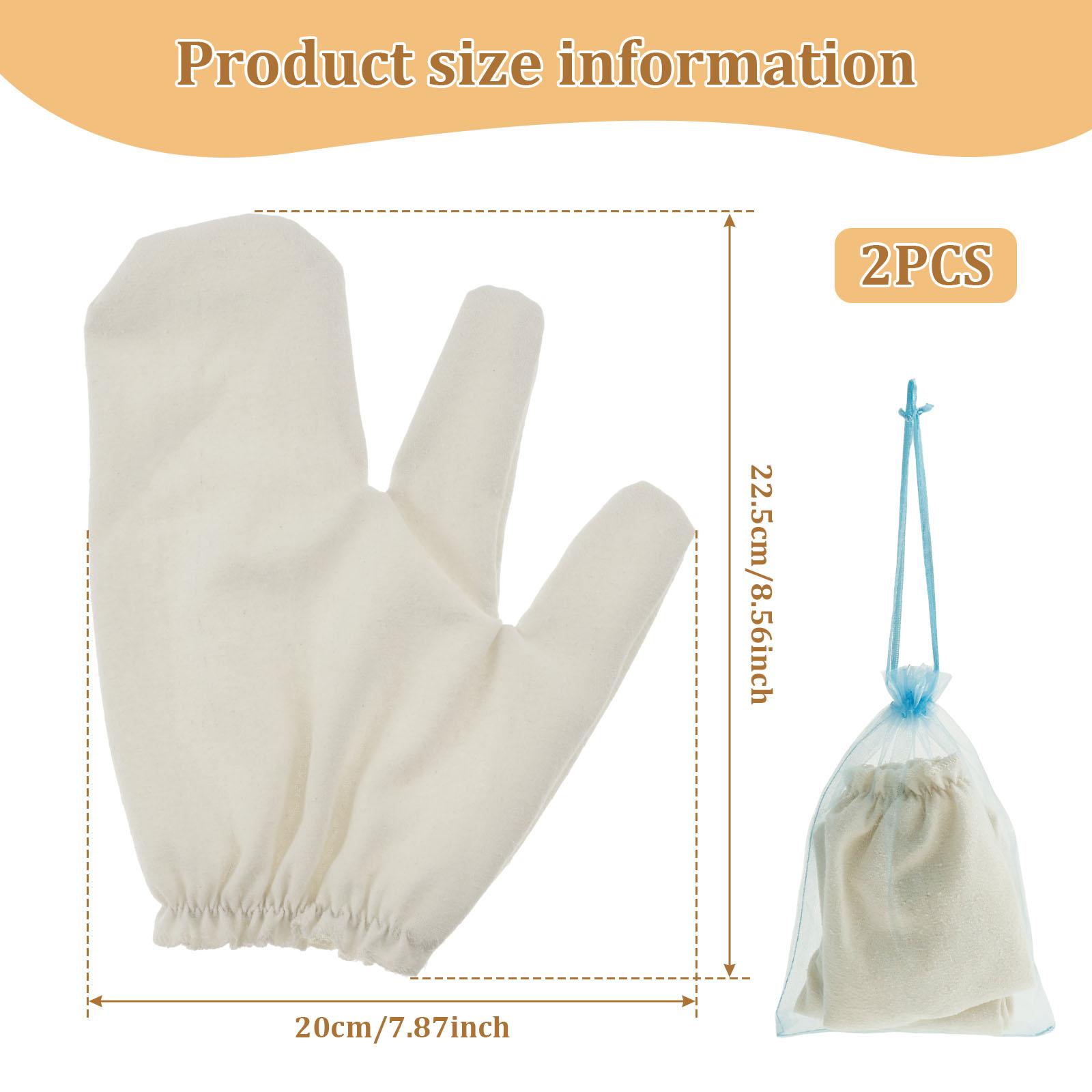 

2Pcs Raw Silk Massage Gloves Exfoliating Bath Massage Scrubbing Glove Reusable Raw Silk Massage Glove For Dry Skin Cleaning