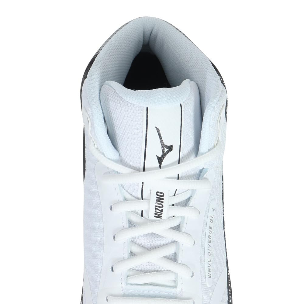 Mizuno Wave Diverse DE 2 Fitness White x Black x Light 2E Shoes, Indoor, Studio, Gym, Exercise, Gray, 27.0 cm,