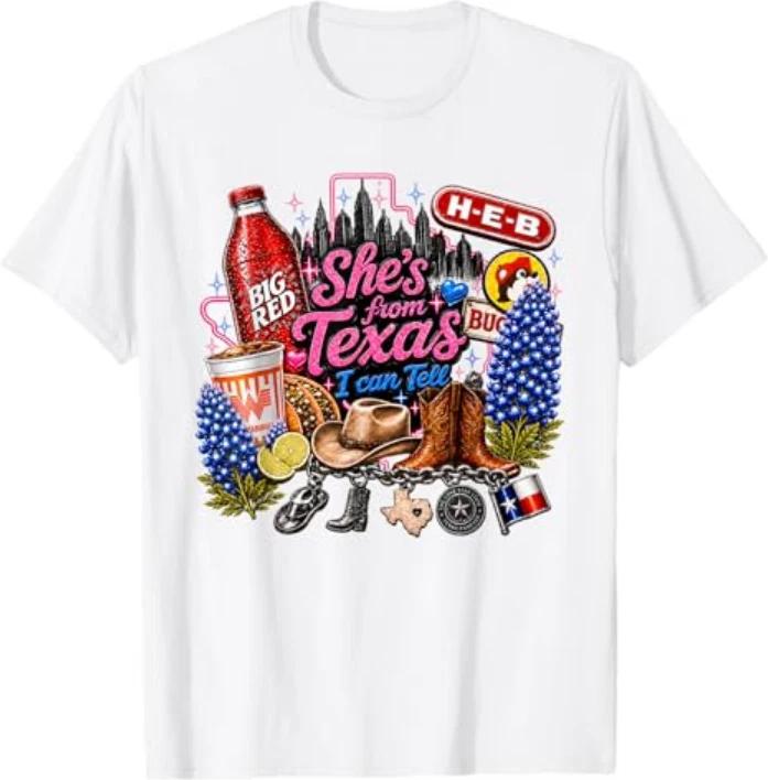 Shes From Texas I Can Tell State Pride TShirt S