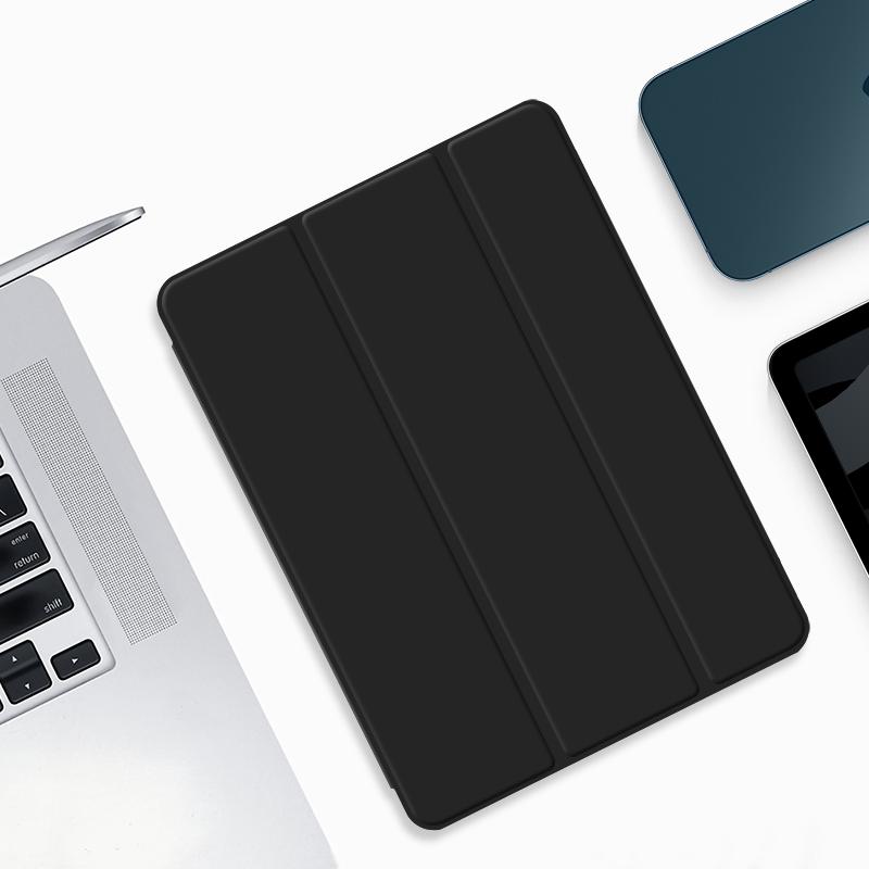 Étui Folio Intelligent pour Nouvel iPad A16 11ème 10ème Génération Étui iPad Air M3 M2 11 13  Air 5 4 Étui Pro M4 12.9 Mini 7 6 Étui Magnétique 2025 Air 11 M3 (New) noir