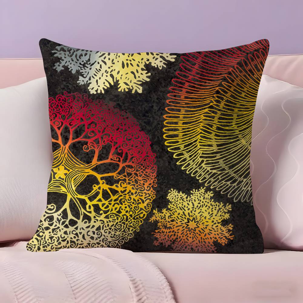 England Style Abstract Vintage Pillow Case Anti-dustmite Pillowcase Invisible zipper silky short plush Sofa cushion cover