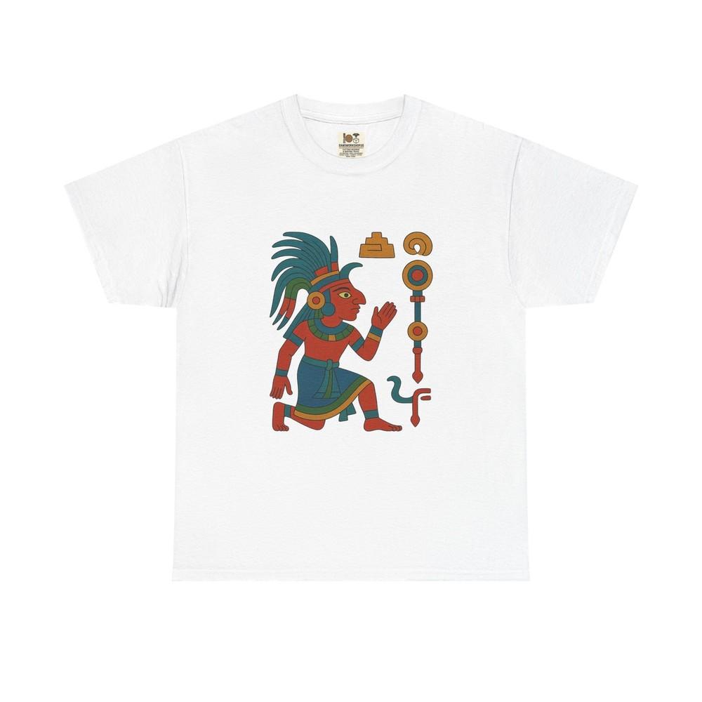 

Aztec Warrior Cotton Tee, Unique Gift for Culture Lovers, Vintage Style, Aztec 4XL