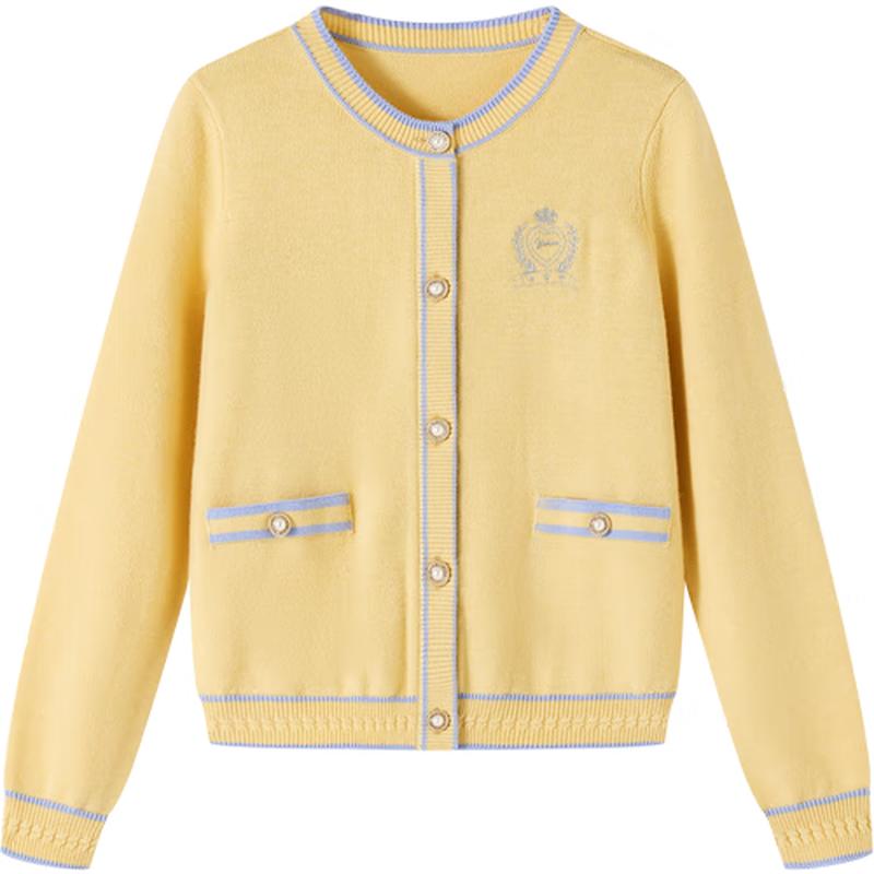 YEEHOO Girls  Merino Wool Knit Cardigan Sweater 140