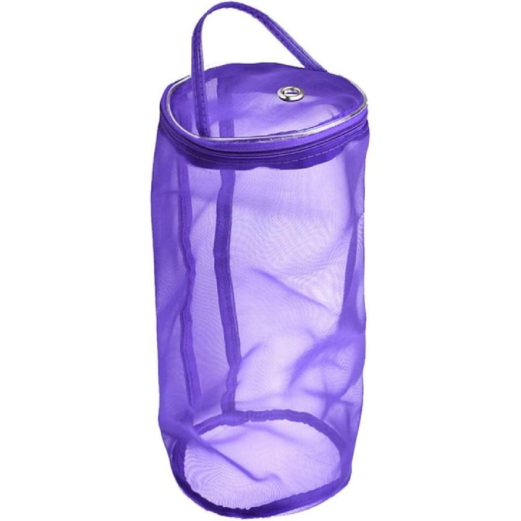 Ciieeo Large Purple Knitting Yarn Storage Bag Lightweight Tote Organizer for Yarn and Accessories for Home and Travel Natural Material No Chemical