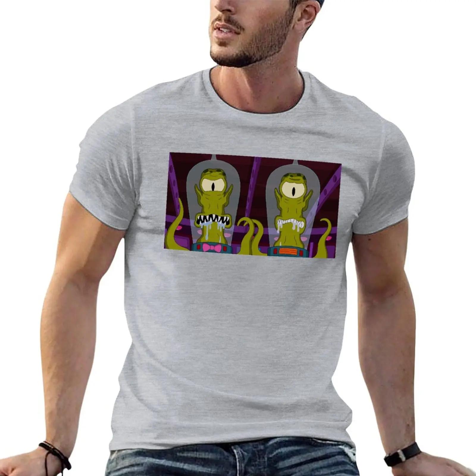 Kang and Kodos TShirt anime heavyweights plus size tops mens graphic tshirts anime S
