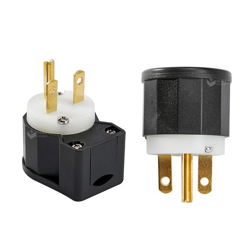 NEMA 6-15 Right Angle 90° Cabinet Power Plug, 15A 250V
