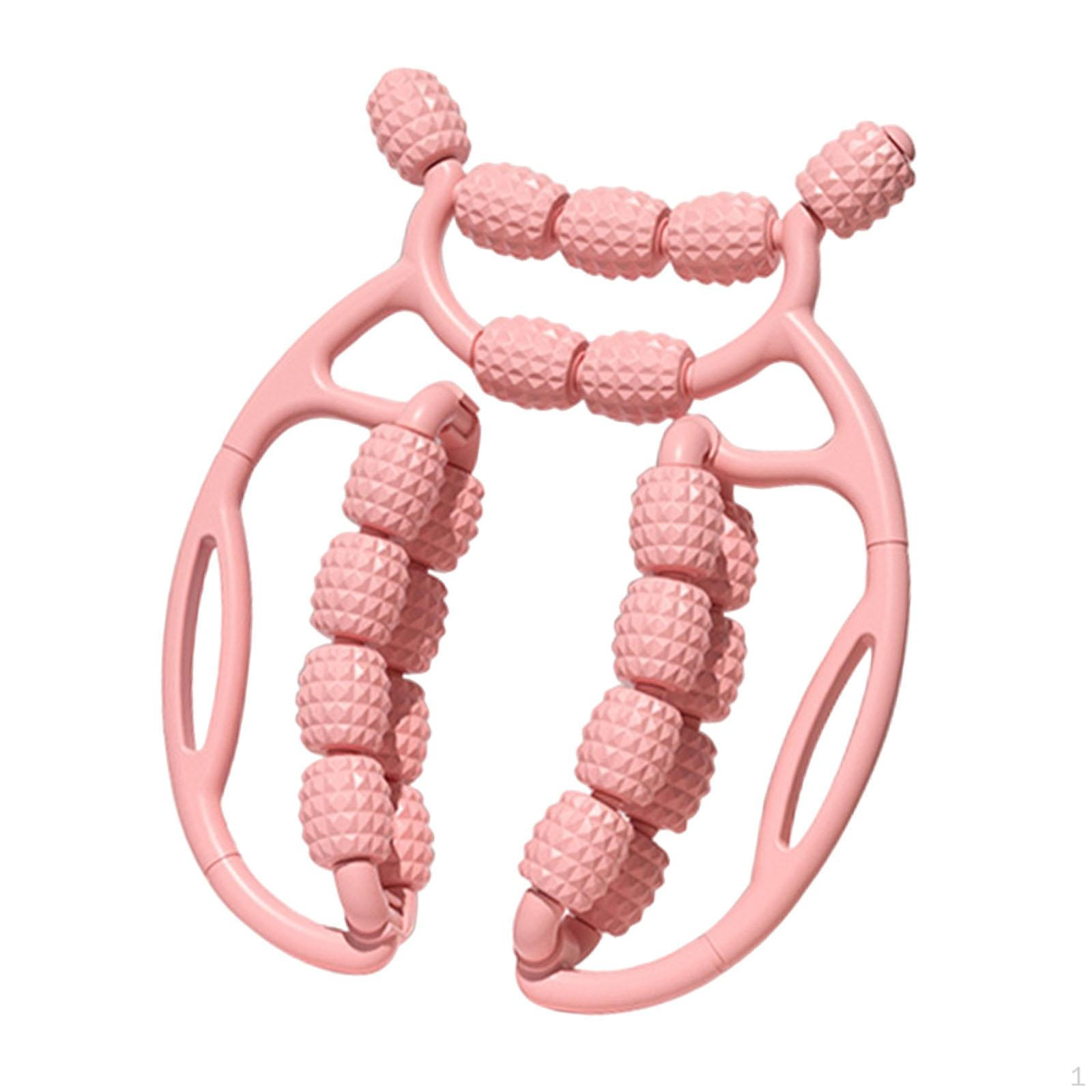 

20 Wheel Fascia Relax Roller Massage Deep Tissue Tool for Bodybuilding Equipment розовый