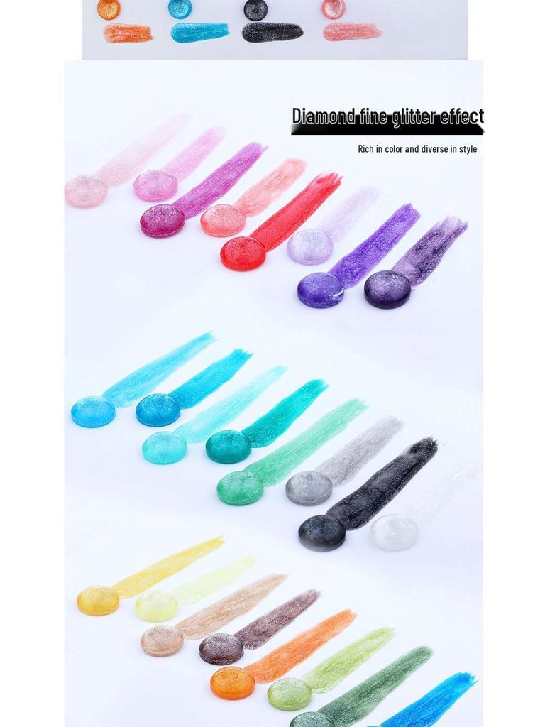 24-barevná 30ml diamantová třpytivá UV pryskyřice pro DIY šperky a doplňky