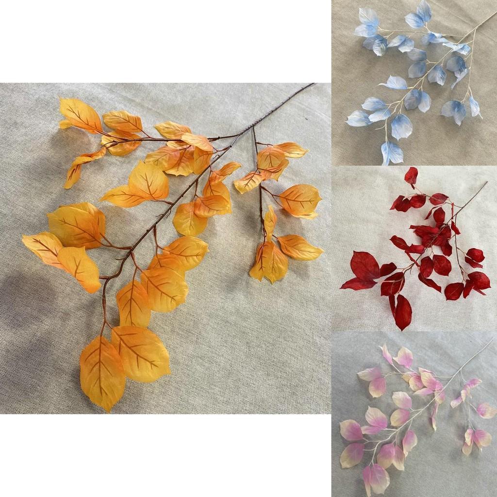 Faux Kapok Leaves For Home Decor Photography Props Indoor Outdoor Staging