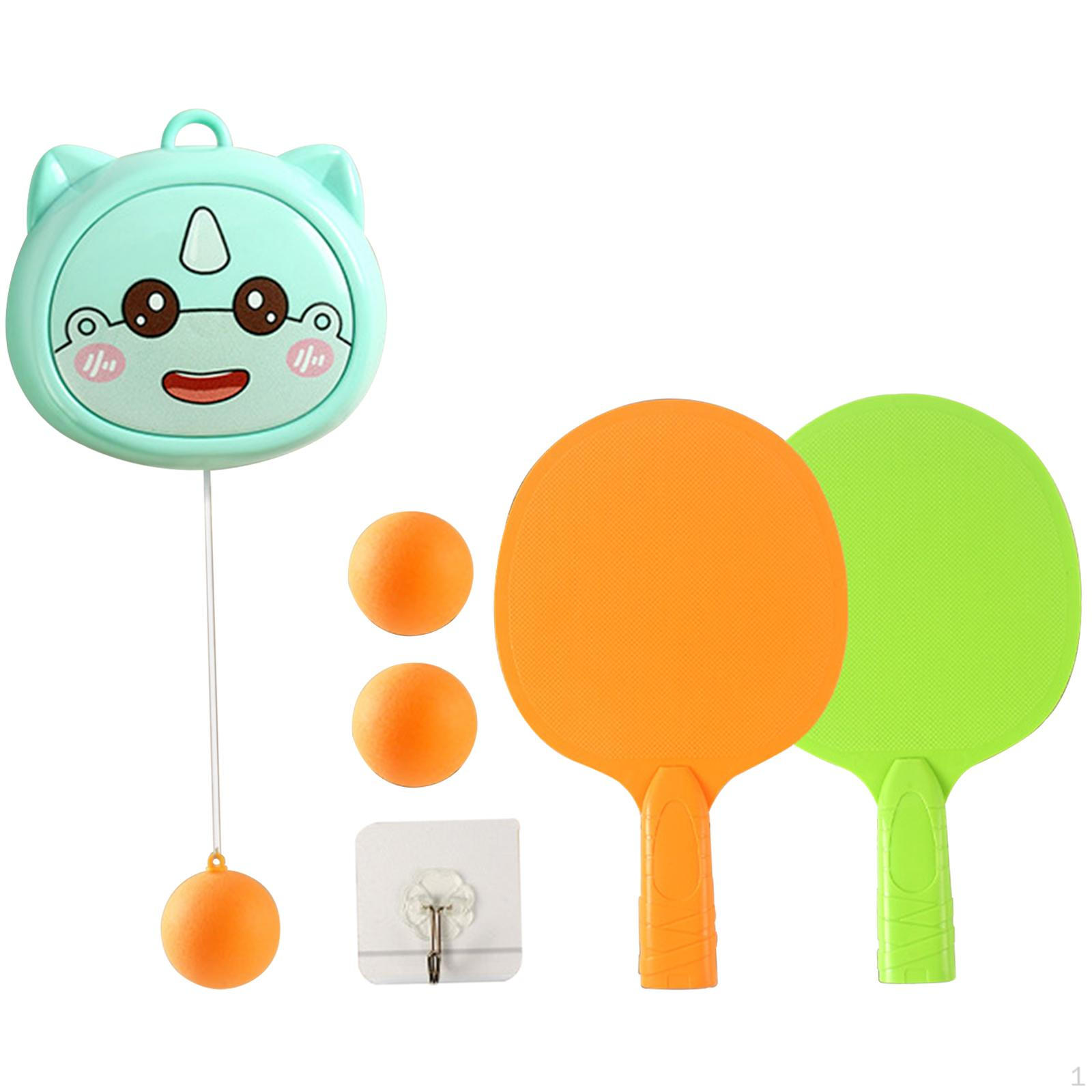 

Подвесной настольный теннисный поезд для взрослых в помещении Тренировка понга с ракетками и мячами Cow 2 Beats 3 Balls