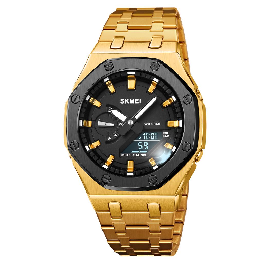 SKMEI 2553 Business Quartz Watch Waterproof Wristwatch Light Date Mens Sports Watches Business Man Fashion Ectangle Casual