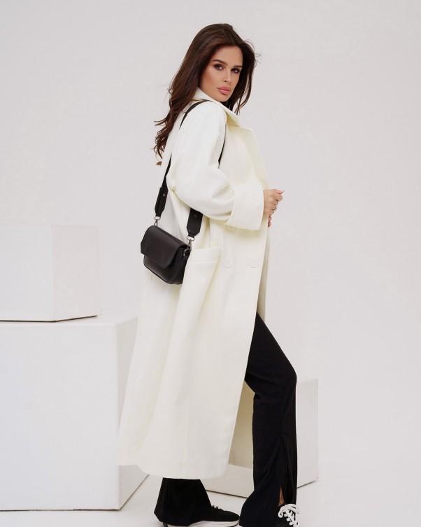 ISSA Plus Slit Cashmere Coat
