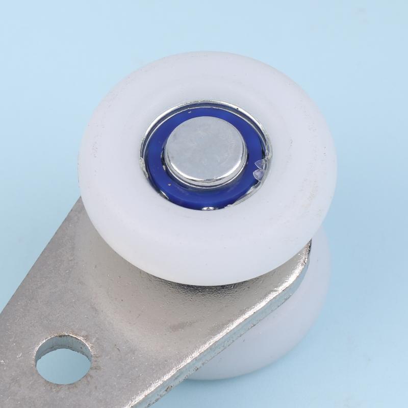 2Pcs Curtain Rails Pulleys Sliding Door Pulley Hanging Track Pulley Block For Sliding Door Cabinets Window Hardware