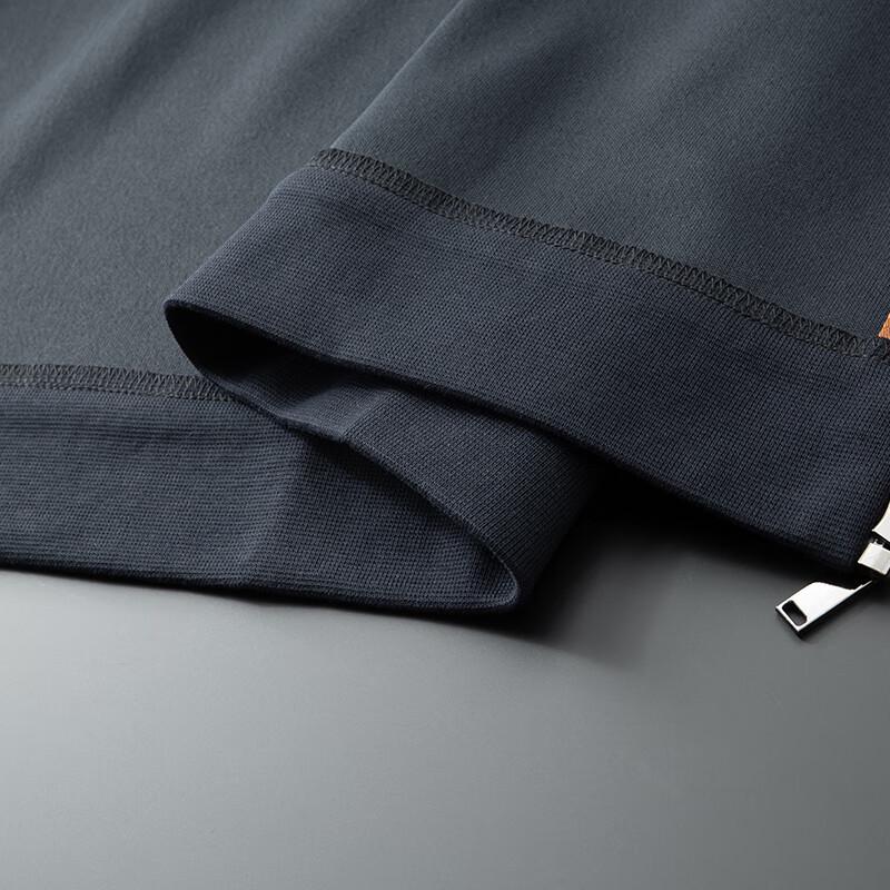 Dibinze Men's Plus Size Casual Zipper Stand Collar Sweatshirt