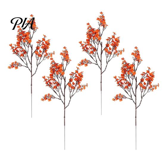 Maintenance Free Artificial Plant Stems Realistic Flowers for Autumn Home Decoration, Silk Floral Elegant Sprays Dining Branches Halloween Table