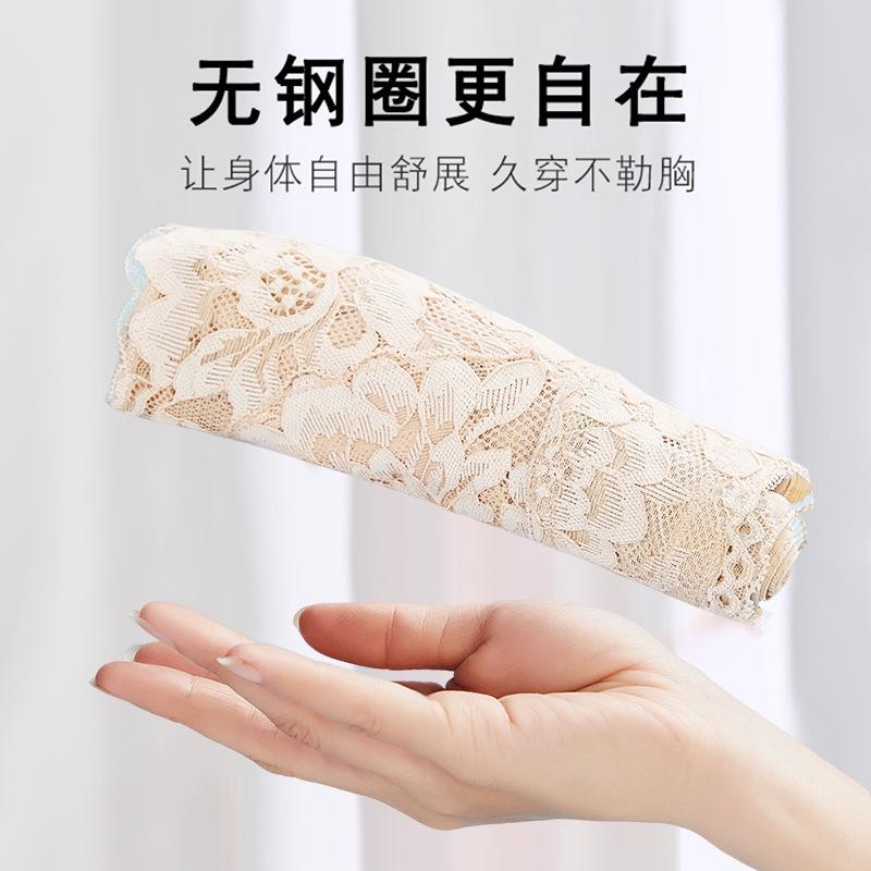 Summer Women's Thin Bra Full Cup Tube Top Anti-light and Anti-sagging Gathering Ultra-thin Chest Wrapping