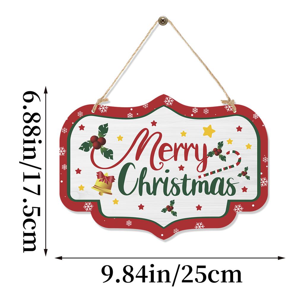 Christmas Wooden Door Hanging Christmas Party Decoration 2025 Xmas Santa Claus Hanging Ornament Navidad Natal New Year Gift 2026