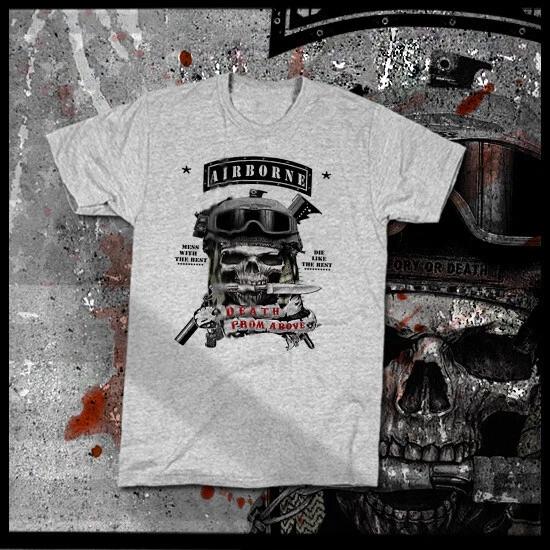 Military Airborne T-Shirt Army Special Forces Ranger Delta Force Paratrooper New S