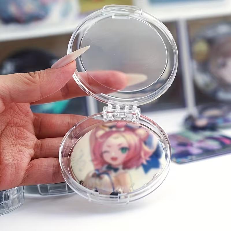 Contenitore Trasparente per Badge per Pacchi Dolorosi Borsa Espositore per Badge Anime Custodia Portatile per Gioielli e Accessori